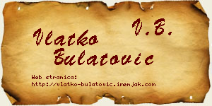 Vlatko Bulatović vizit kartica
